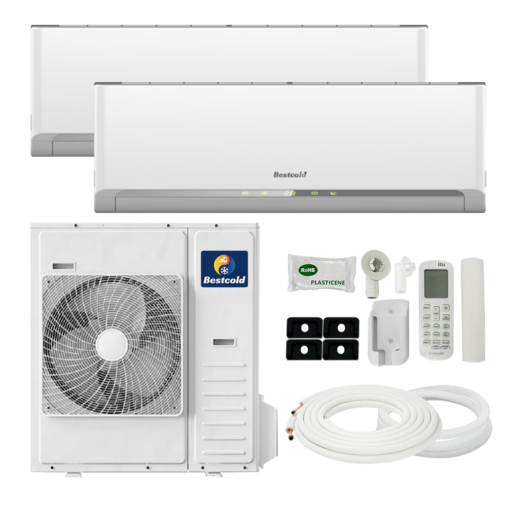 Bestcold 9000-42000 BTU Multi Dual Zone Wall Mounted Mini Split Air Conditioner, Heat Pump Split Home Air Conditioner
