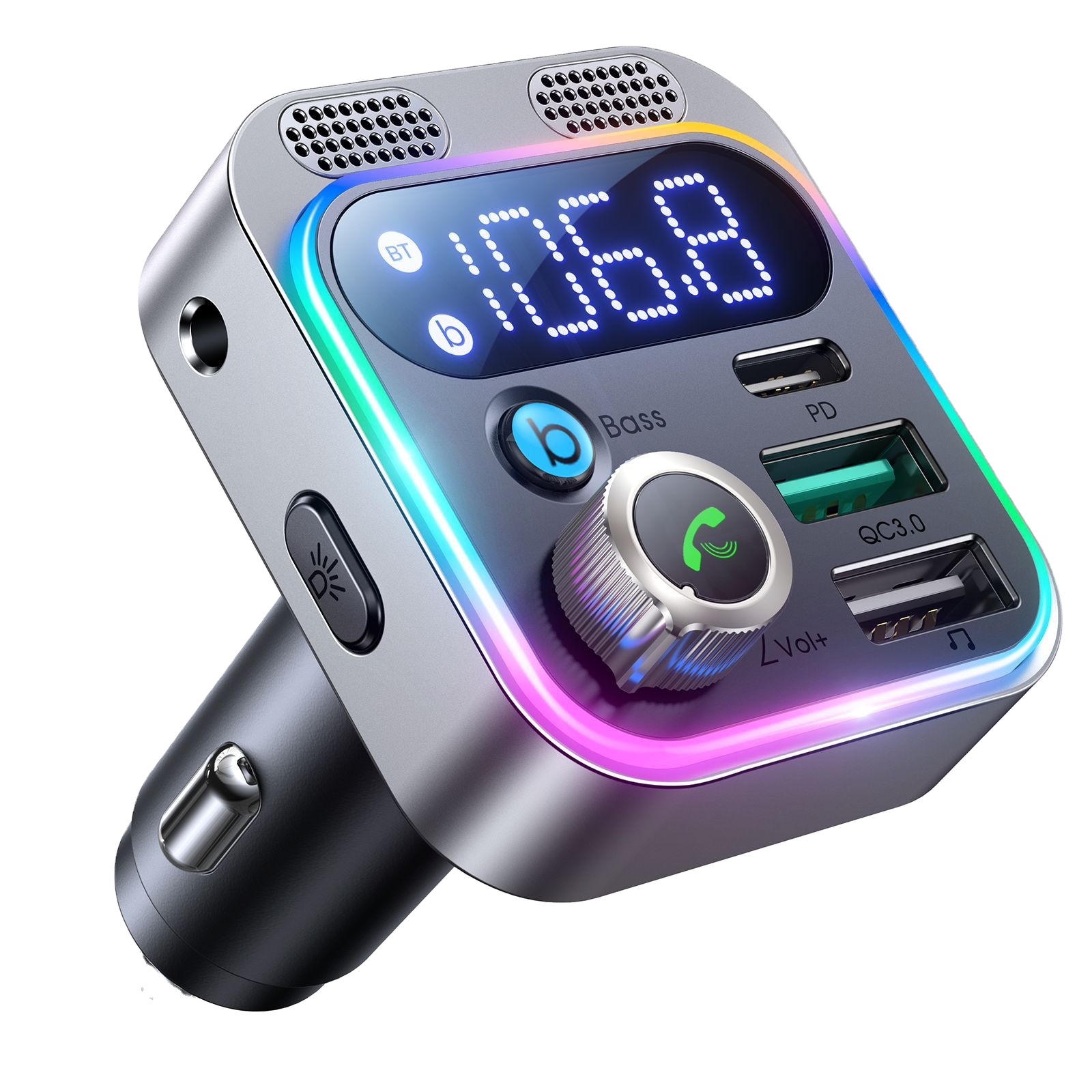 Car FM transmitter, car Bluetooth MP3 music player, PD20W mobile phone fast charging, QC3.0 car phone charger