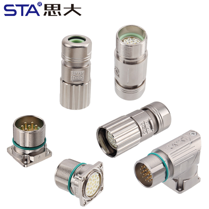 Wholesale IP67 M23 series 6 8 9 12 17 19 pin threaded coupling female male signal power connector socket