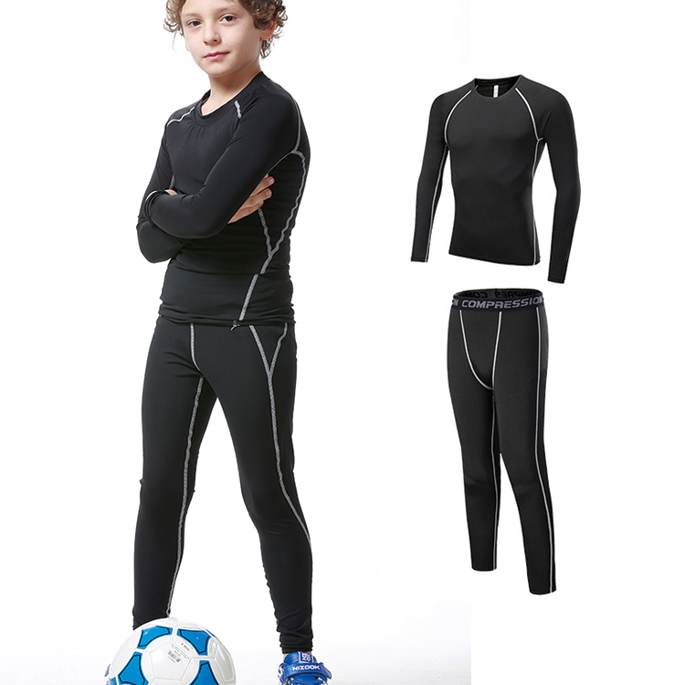 Wholesale children's long-sleeved tight-fitting sportswear, compression soccer gaiters, bottom leg warmers, gym running apparel