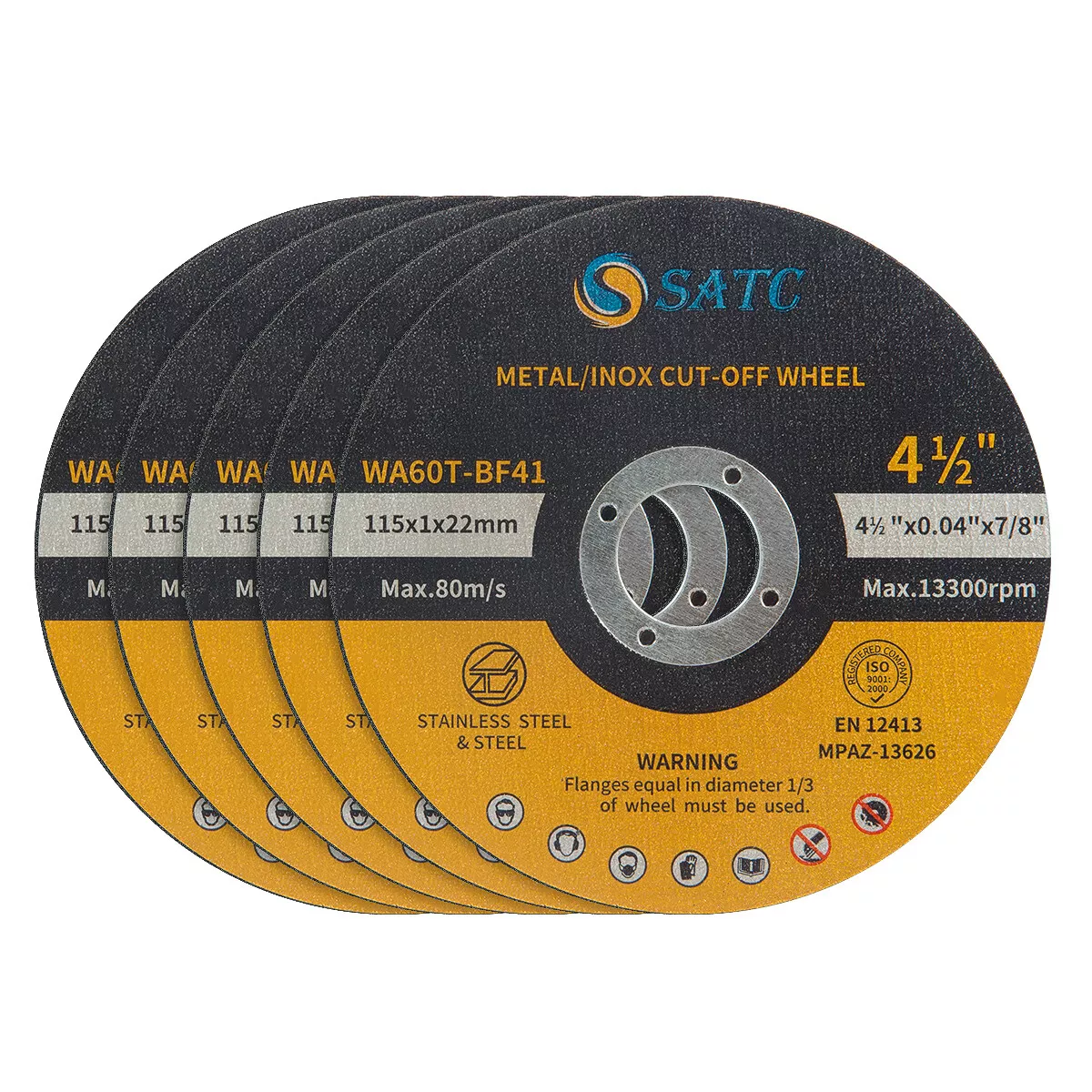 Free shipping within 24 hours from local inventory in the United States. 100 pieces of 4.5 inch cutting wheels, 4-1/2 angle grinder, metal stainless steel cutting blades